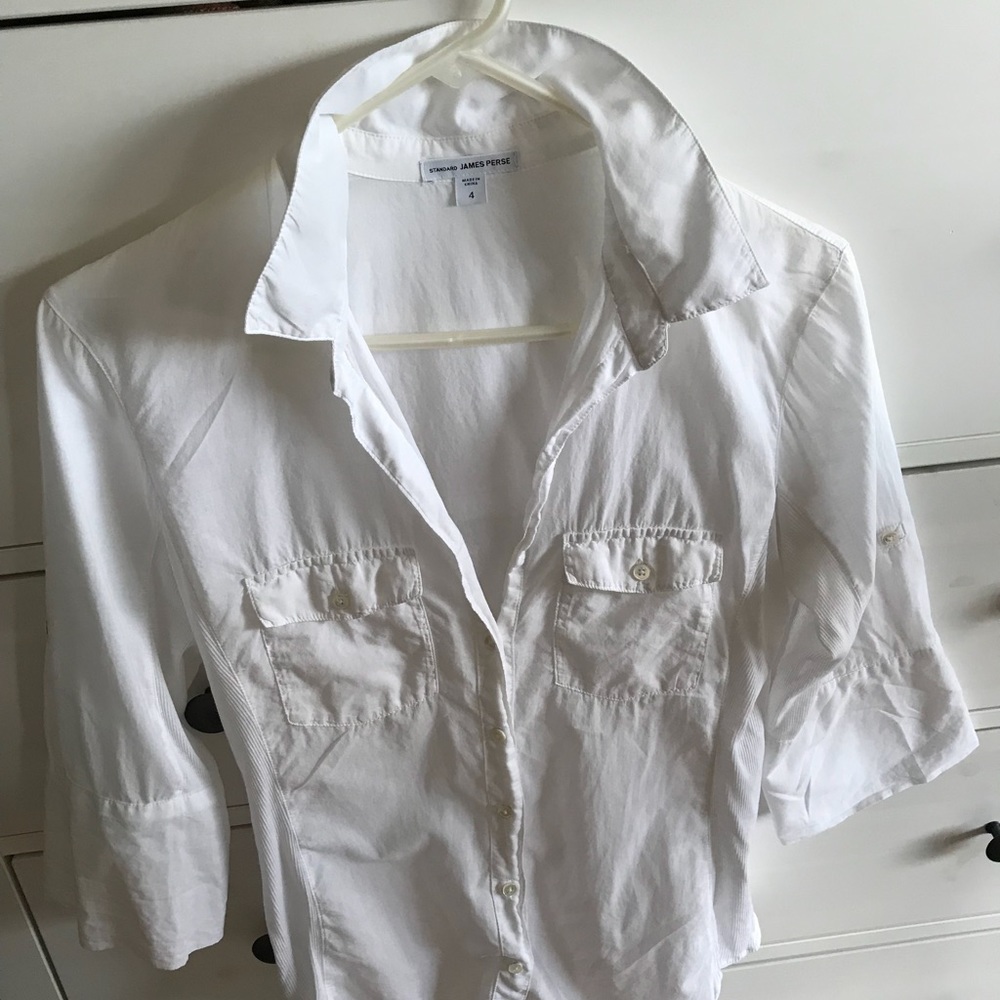 JAMES PERSE button down shirt Sz 4 (XL)